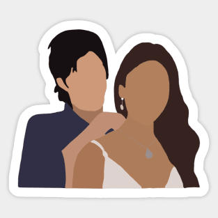 Damon and Elena sticker Sti Sticker